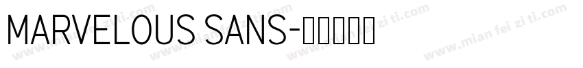 Marvelous Sans字体转换